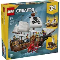 LEGO Creator - 3-in-1 Ikonisk Piratskepp 31387 - 1074 Delar - - One Size - Klossar
