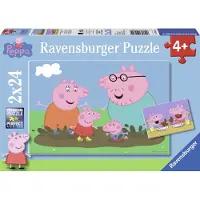 Pipsa Possu Greta Gris, Happy Family Life, Pussel, 2x24 bitar,