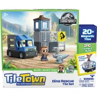 Tile Town Jurassic World Dino Räddning, Magnetiskt byggset 22 delar