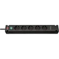 Brennenstuhl Bremounta grenuttag 5-vägs med 2x USB-C, 3 m