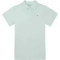 Silbon för män. S261011002098 Klassisk enfärgad ljusblå polotröja (S), Casual, Bomull, Kort ärm