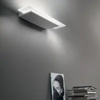 LINEA LIGHT LED vägglampa DUBLIGHT, Vitt / opal, Vardagsrum / matsal, Metall, Modern, LED-vägglampa, vägglampa inomhus