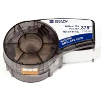 Brady M21-375-595-BL vinyltejp | vit text - blå tejp | 9,53mm x 6,4m (original)