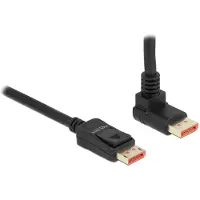 DeLOCK - DisplayPort-kabel - DisplayPort (hane) rak till DisplayPort (hane) uppåtvinklad - DisplayPort 1.4 - 5 m - 8K60 Hz (7680 x 4320) stöd - svart