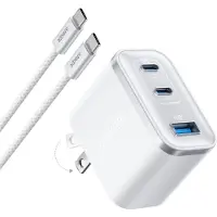 Anker Nano - Strömadapter - 70 Wh - 3 A - 3 utdatakontakter (2 x USB-C, USB) - på kabel: USB-C - snäckskalsvit