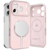 Tech-Protect MagSafe-fodral i silikon för iPhone 17 Pro - Rosa