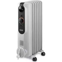De'Longhi Oljefyllt element - DELONGHI - 1500 W - Upp till 45 m2 - Mobilt - Frostskyddsfunktion - Grå