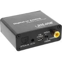 InLine AV adapter Toslink - RCA (Cinch) black (65002K)