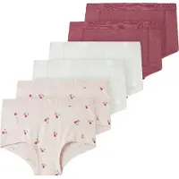 Name it Hipstertrosor - NkfHipster - 6-pack - Mauve Morgon/Cherr - - 5 år (110) - Hipstertrosor