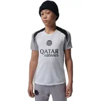 Nike Paris Saint-Germain Tränings T-Shirt Dri-FIT Strike Jordan x PSG Night Edition - Vit/Grå/Svart Barn - , storlek S: 128-137 cm