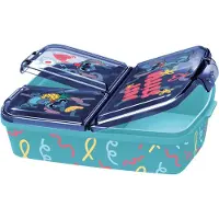 Disney Matlåda - m. 3 fack - 18x13 cm - Blå - - One Size - Matlåda