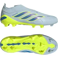 Adidas Predator League Laceless Fg Ice Cold Precision - Crystal Sky/ray Blue/gul Barn - Gräs (Fg), storlek 38