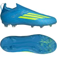 Adidas F50 Elite Laceless Fg Ice Cold Precision - Lucid Ray Blue/gul/light Utility Aqua Barn - Gräs (Fg), storlek 28