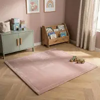 Little Olly Fyrkantig lekmatta | Jip rosa hos Volero | 120x120cm | Polyester | Enfärgad | Fyrkantig | Plattvävd