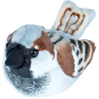 Wild republic - Plush Toy Bird With Sound 18 cm House Sparrow