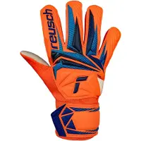 Reusch Målvaktshandske Attrakt Starter Solid World Cup Line - Orange/Blå Barn, storlek 7