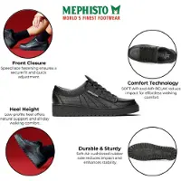 Mephisto Rainbow Herrläderskor i svart promenad - Mamouth 714