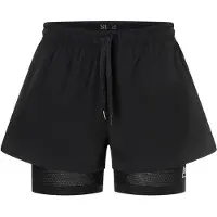 Super.natural Women's Double Layer Shorts Jet Black
