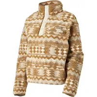 Columbia - Varumärken - Helvetia II Printed Cropped Half Snap Delta Retrotree för Unisex - Storlek XS - Beige