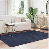vidaXL Ryamatta med lång lugg NAVARRA marinblå 130x200 cm polyester