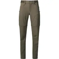 Bergans Women's Convertible Zip-Off Softshell Pants Green Mud