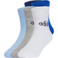 Adidas Sportsockor 'Linear Ankle 5 Pairs Kids' blå / nattblå / ljusblå / gråmelerad / vit