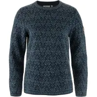 Fjällräven Women's Snow Round Neck Sweater Dark Navy