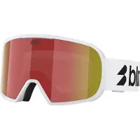 Bliz - Skidglasögon - G002S Matte White Brown w/ Red Multi för UnisexUll - Vit