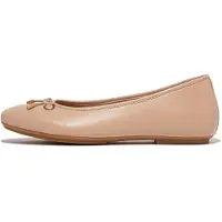 FitFlop för kvinnor. HX8-B41 Ballerinaskor i läder Delicato beige (38), Hud, Karta, Ingen, Klassisk