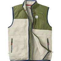 Passenger - Sweatshirts - Offgrid Recycled Sherpa Fleece Vest Oatmeal Khaki för UnisexUll - Storlek S