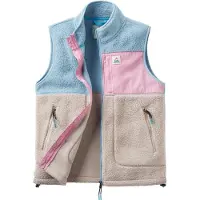 Passenger - Varumärken - Fairbanks Recycled Sherpa Gilet W Faded Denim Simply Taupe för UnisexUll - Storlek L - Beige