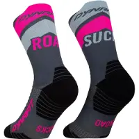 Dynafit - Trail running kläder - Ultra Crew Socks Cinder Pink Glo för Unisex - Storlek 43-46 - Rosa