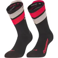 Dynafit - Trail running kläder - Ultra Crew Socks Black Out Ultra Coral för Unisex - Storlek 35-38 - Rosa