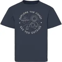 Didriksons T-shirt - Nyskick - Marinblå m. Tryck - - 100 - T-shirt