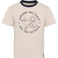 Didriksons T-shirt - Mint - Sand Beige m. Tryck - - 110 - T-shirt
