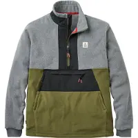 Passenger Woodland Hoodless 2.0 Half-Zip Fleecetröja grey marl/khaki, M