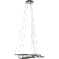 LUCANDE Pendellampa Ezana , dimbar, Aluminium / grå / zink, Vardagsrum / matsal, Metall, Modern