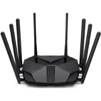 Mercusys MR90X, Wi-Fi 6 (802.11ax), Dual-band (2,4 GHz / 5 GHz), Nätverksansluten (Ethernet), Svart, Bordsrouter