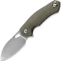 GiantMouse ACE Biblio XL green canvas micarta fällkniv