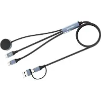 Sandberg 3-i-1 laddkabel 1,2m | 100W | | svart