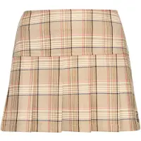 Superdry Vintage 1/2 Pleat Check Kort Kjol Med Låg Midja