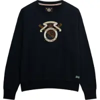 Superdry för kvinnor. W2012579A Sweatshirt Crest marinblå (XL), Casual, Bomull, Marino