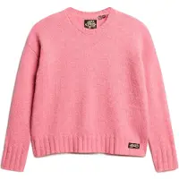 Superdry för kvinnor. W6110567A Essential tröja rosa (XS), Casual, Akryl