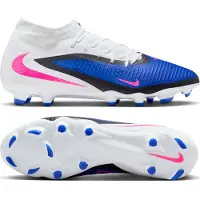 Nike Phantom 6 Academy High Cut MG Attack - Blå/Pink Blast/Vit - Multi Ground (MG), storlek 43