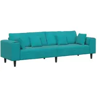 vidaXL Soffa Turkos 250 x 77 x 76 cm Sammet