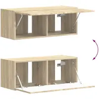 vidaXL TV väggskåp set Väggmonterad 6 pcs Sonoma-ek