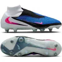 Nike Phantom 6 Elite High Cut SG-PRO Player Edition Attack - Blå/Pink Blast/Vit - Soft Ground (SG), storlek 39