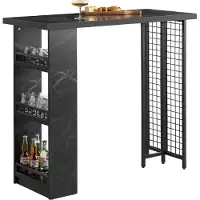 SoBuy Barbord FWT100-SCH med 3 hyllor