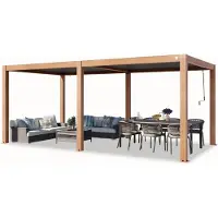 PRIMEYARD 3x6m Pergola, Lamelltak, anodiserad