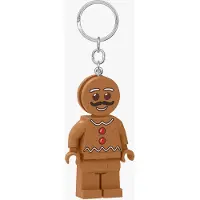 LEGO IKONISK, PEPPARKAKSGUBBE Nyckelring med LED-lampa